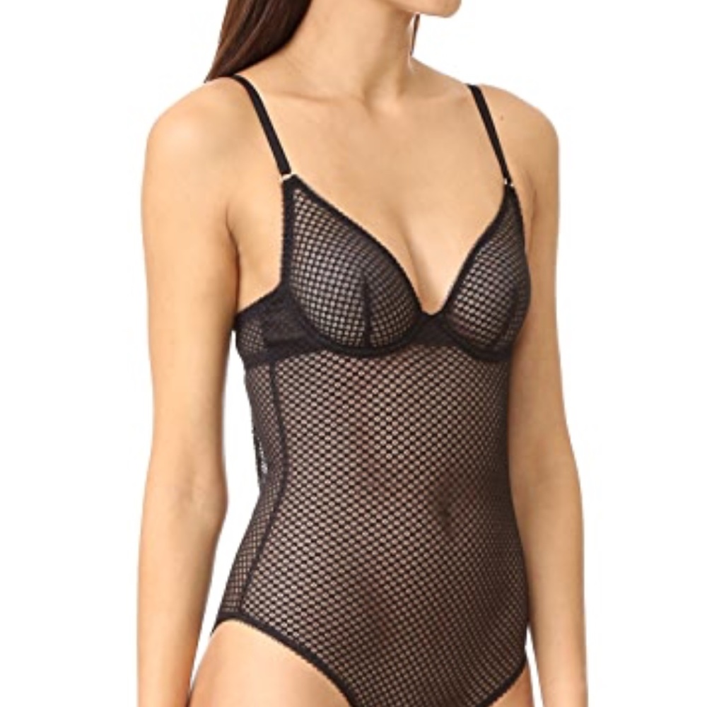 NWT L'Agent by AP Addie Mesh Underwire Bodysuit